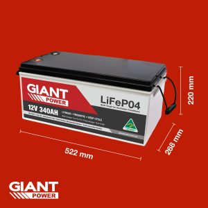 GIANT 340AH 12V Lithium Deep Cycle Battery (LiFePO4)
