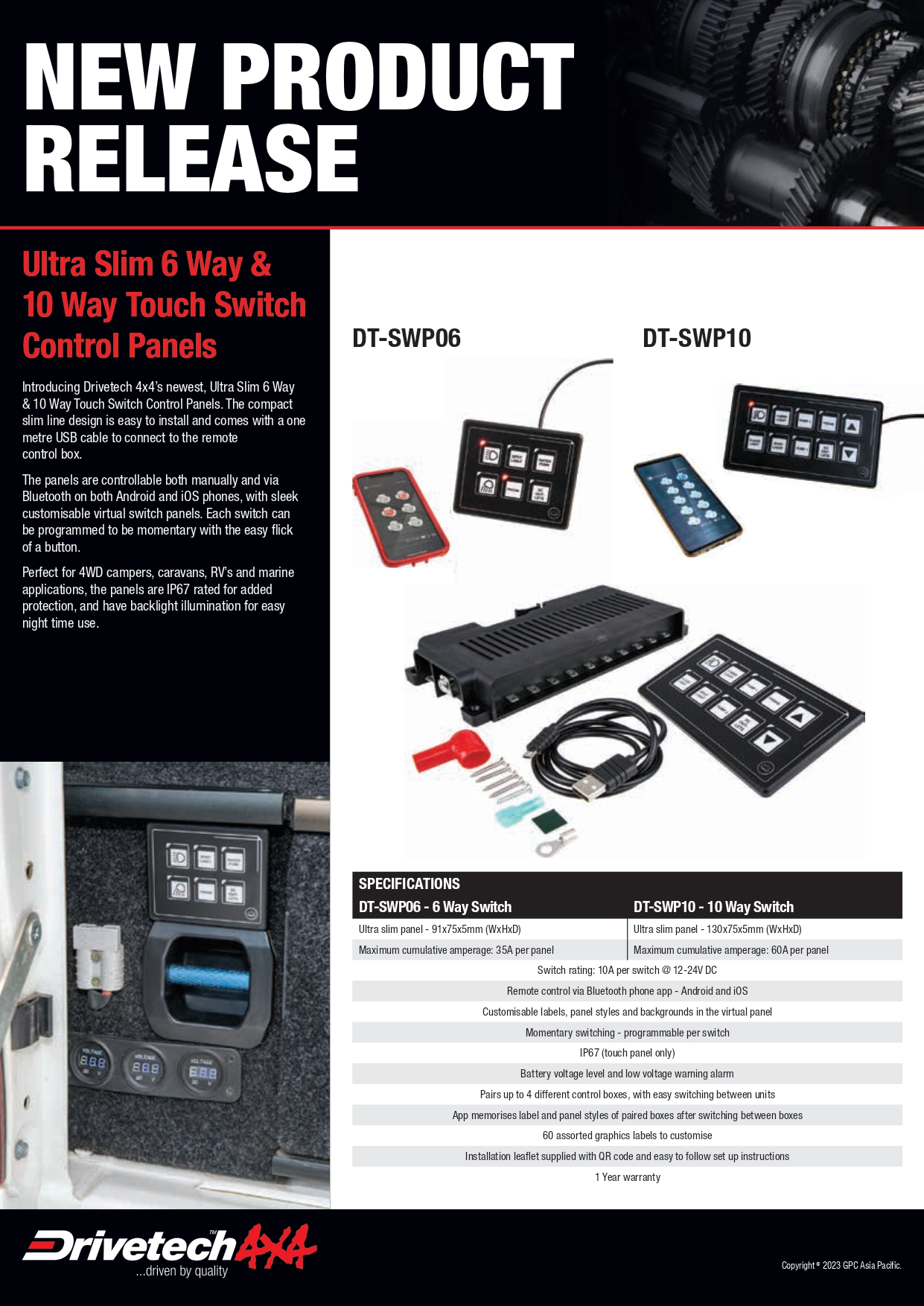 DriveTech4x4 Switch Panel Product Information