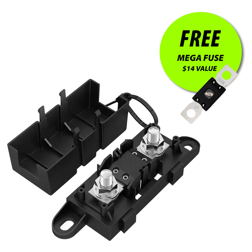 Universal Bolt On ANM Mega Fuse Holder 100 - 500 Amp Automotive Fuse