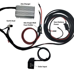 REDARC CORE In-Cabin 25A DC Charger With 6.5m Wiring Harness Kit ( Free Midi Fuses )