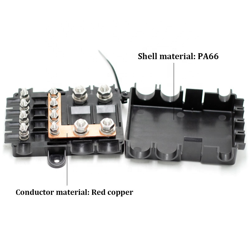 6 Way MIDI & MEGA Fuse Box Panel Junction - Red Copper Terminals - Includes Busbar ( FREE FUSES) - Image 5