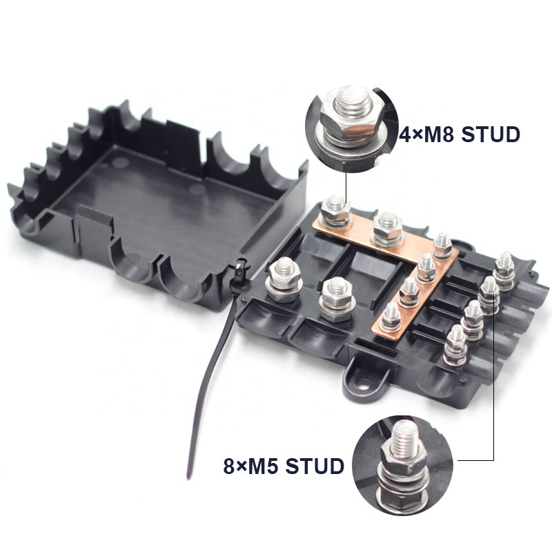 6 Way MIDI & MEGA Fuse Box Panel Junction - Red Copper Terminals - Includes Busbar ( FREE FUSES) - Image 4