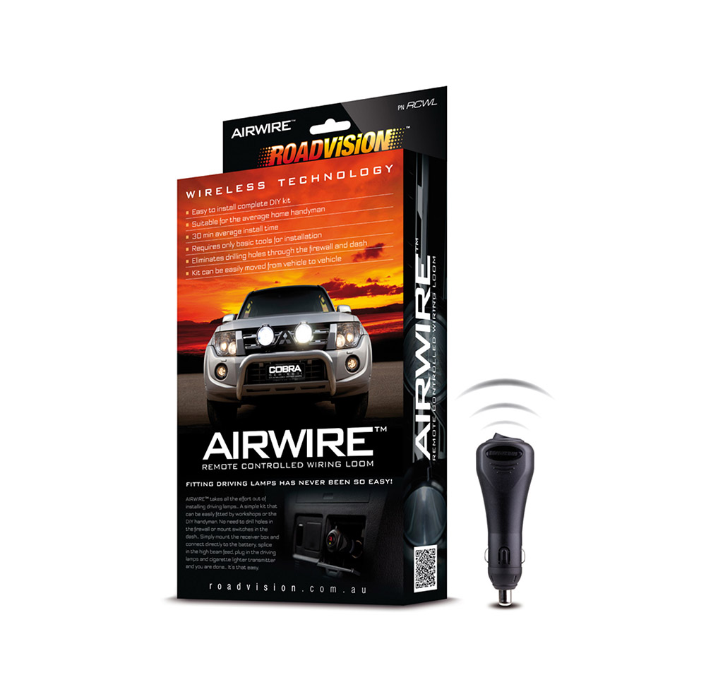 RoadVision Wiring Harness Kit Airwire Remote Control - Multi Volt 9-32V 20A - RCWL
