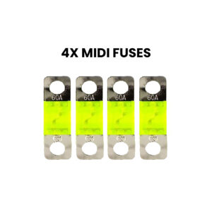 Single Midi Fuse Holder Kit - Surface Mount -  2x Single Midi Fuse Holders, 4X Fuses, 4X Crimps & Heat Shrink