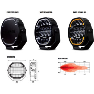 Roadvision Dynamilux LED Driving Lights 8” RDL7800C Series 10-30v (Pair)