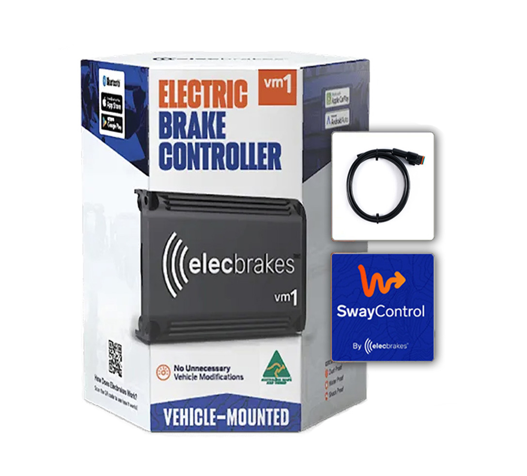 Elecbrakes VM1 Vehicle Mounted Brake Controller + 1.5M Wired Leader Included ( NEW SWAY CONTROL) - Image 2
