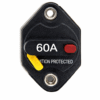 60A Circuit Breaker Manual Reset  - M8 Copper Alloy Stud - 12V to 48V