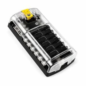 12-Way Standard Blade Fuse Block with Bus Bar (Fuses Included)