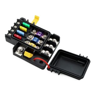 7 Circuit Premium Marine Grade MIDI & BLADE Fuse Holder – Heavy Duty 12V/32V - IP54 Waterproof