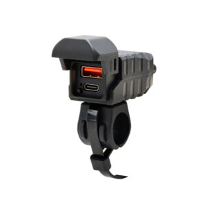 Motorcycle USB Charger Socket with Voltmeter – QC3.0 + USB-C PD Waterproof 12V/24V