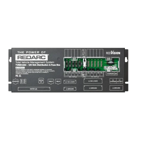 REDARC TVMS Prime Control Module - 12V 80A Distribution & Fuse Box ...