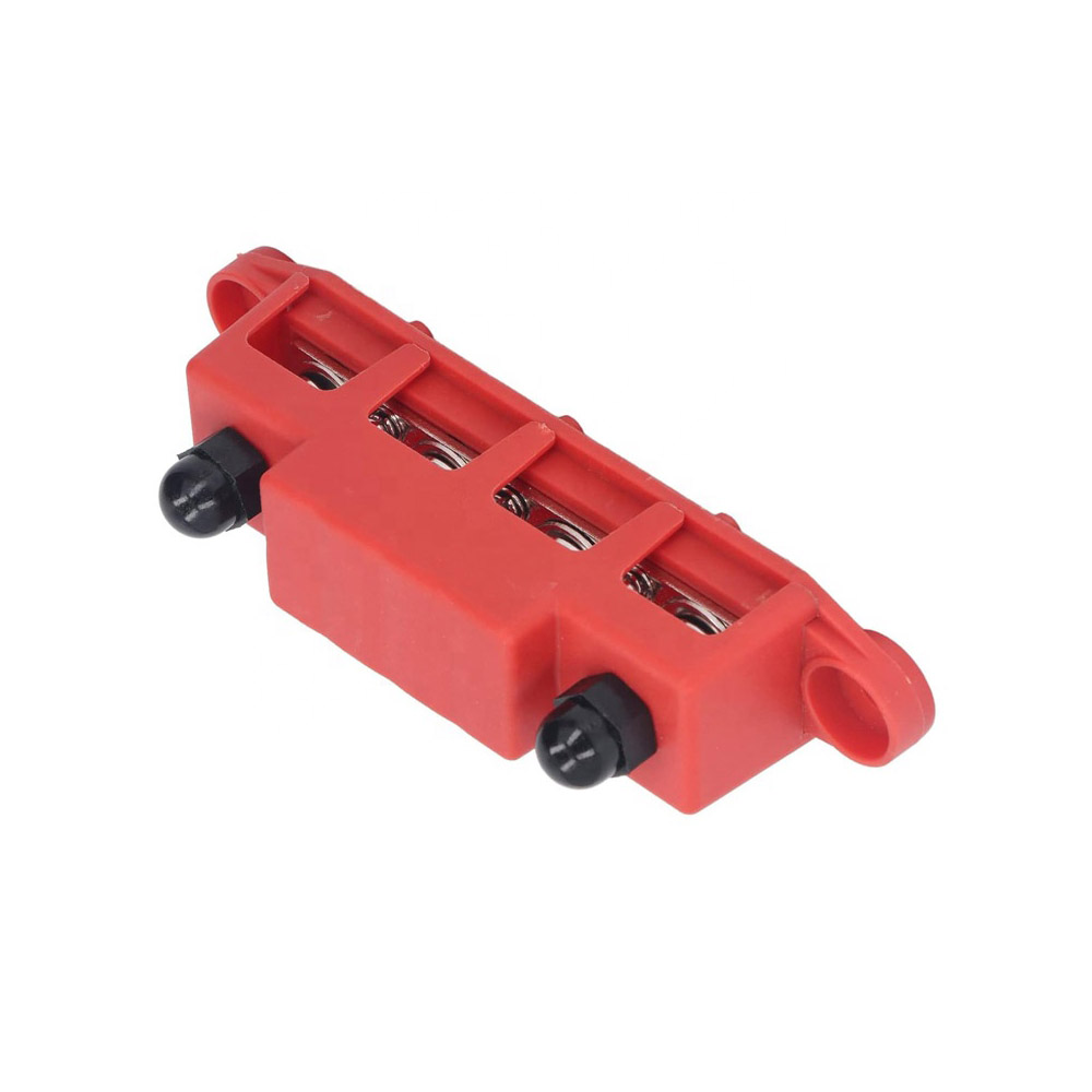 250A M8 Busbar Power Distribution Block - 4 x M8 Stainless Steel Studs -12V 48V - RED - Image 3