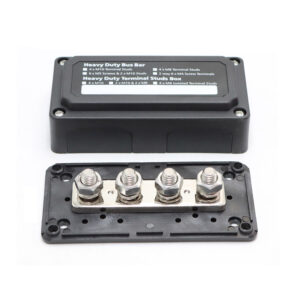 M10 4 Stud Bus Bar Block Heavy Duty Front