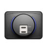 Marine 12V/24 Dual USB Type-C Charger Flush Mount - Rectangle