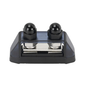 150A Heavy-Duty 2-Stud Negative Busbar with Cover – Black Negative