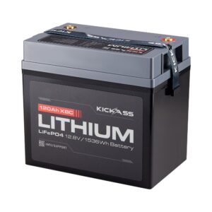 KickAss ProductsKickAss 12V 120Ah Lithium Compact Deep Cycle Battery LiFePO4KA12120XBC-LION