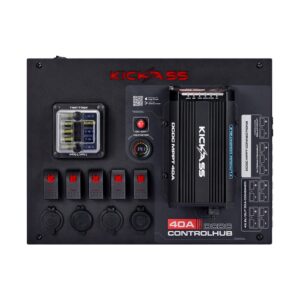 KickAss ProductsKickAss 12V Control Hub / Panel with Smart 40A DCDC Charger + Integrated BluetoothKACTRLHB40DCDCBT