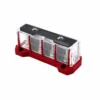 300A Heavy Duty 4-Way MRBF Fuse Holder With Cover – M8 Studs 12-58V - Red Positive